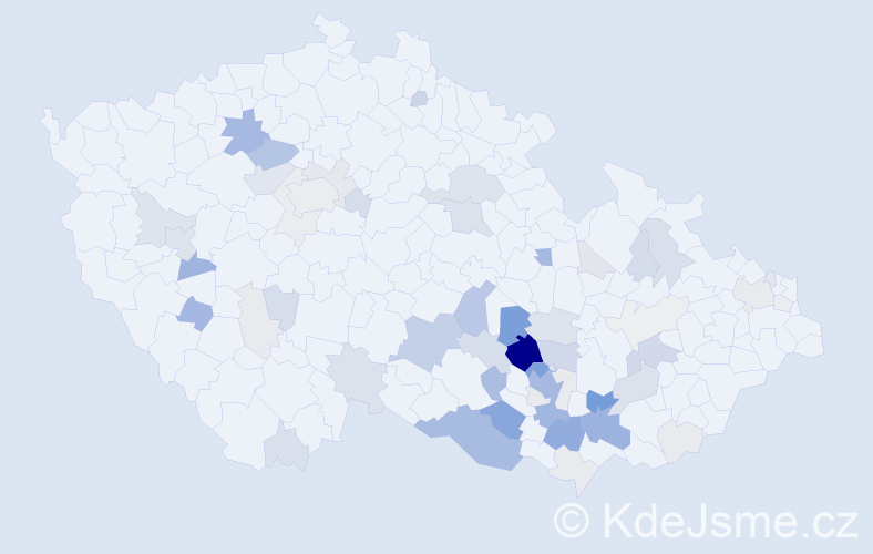 Příjmení: 'Knoflíčková', počet výskytů 224 v celé ČR