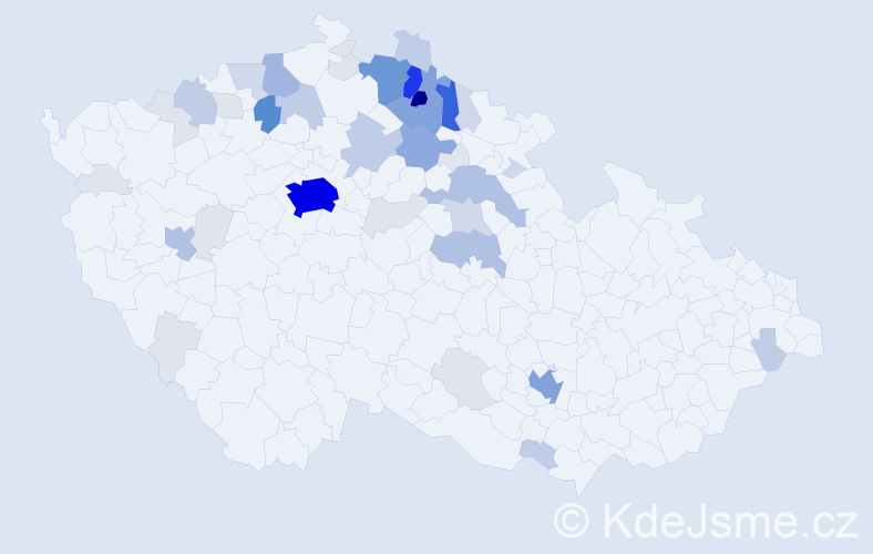 Příjmení: 'Pavlata', počet výskytů 216 v celé ČR