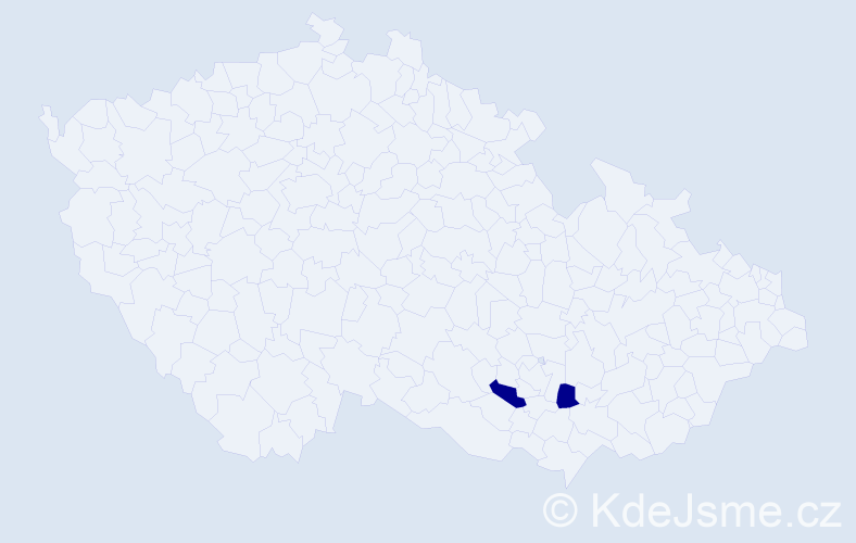 Příjmení: 'Bilchak', počet výskytů 2 v celé ČR