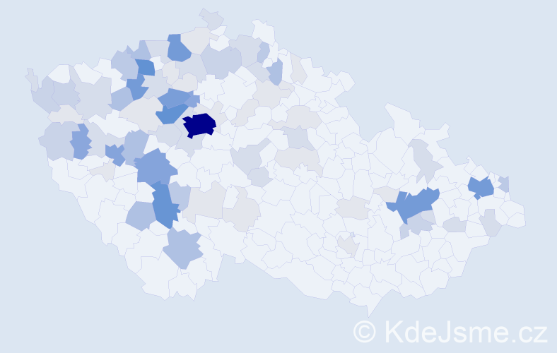 Příjmení: 'Kozelka', počet výskytů 290 v celé ČR