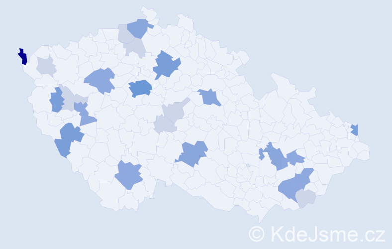 Příjmení: 'Pleško', počet výskytů 70 v celé ČR