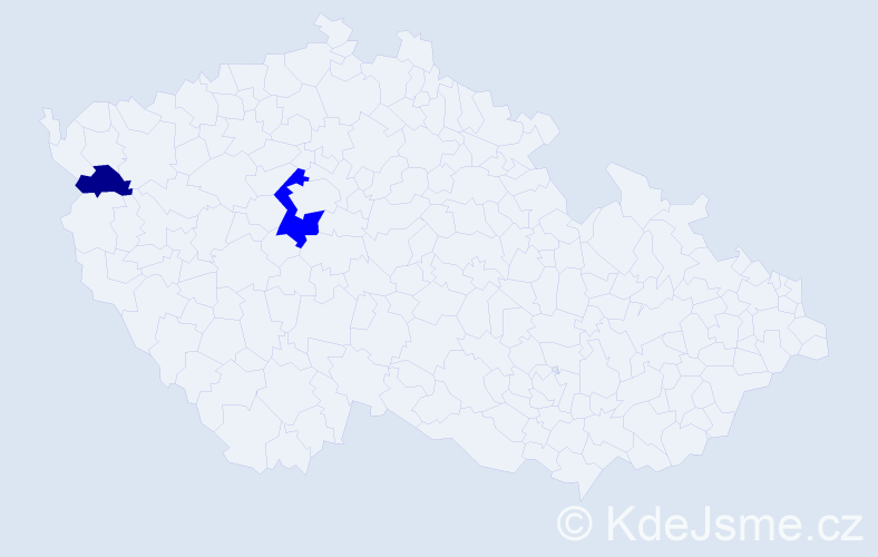 Příjmení: 'Foustka', počet výskytů 5 v celé ČR