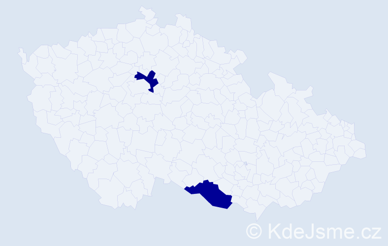 Příjmení: 'Beeby', počet výskytů 4 v celé ČR