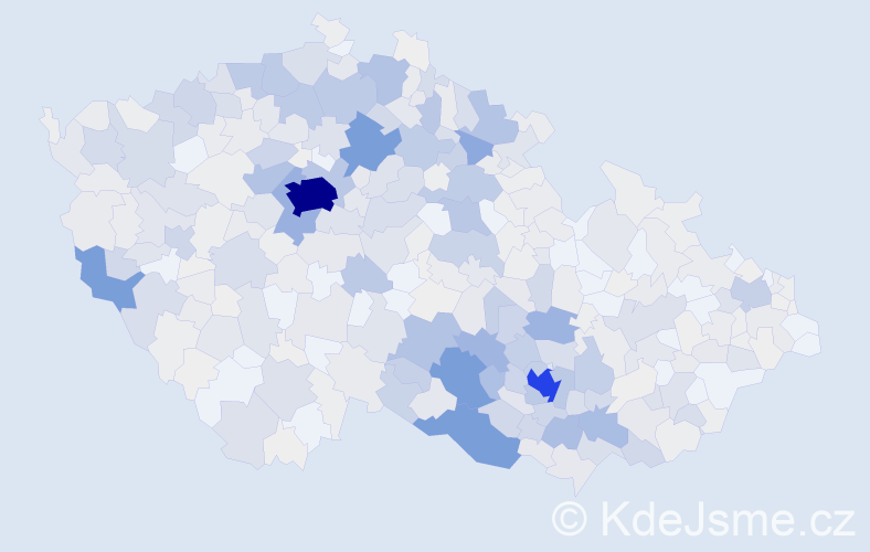 Příjmení: 'Dufek', počet výskytů 2423 v celé ČR