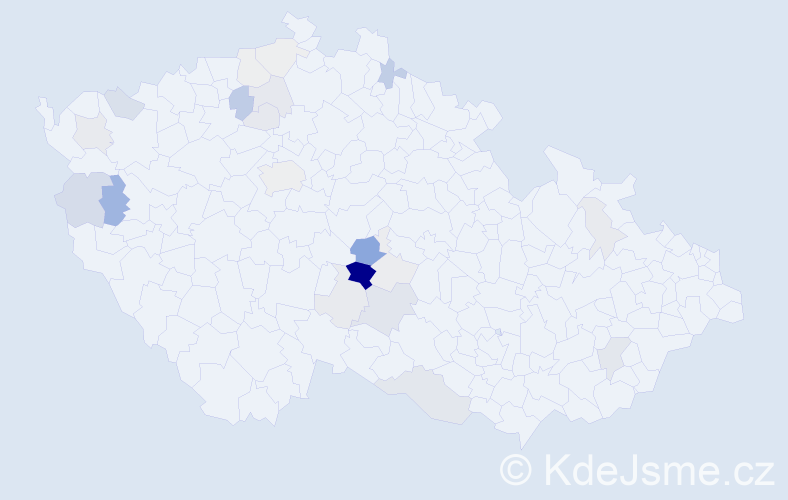 Příjmení: 'Vacatová', počet výskytů 75 v celé ČR
