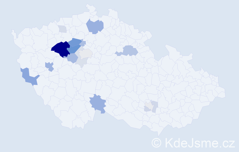 Příjmení: 'Kolbek', počet výskytů 49 v celé ČR