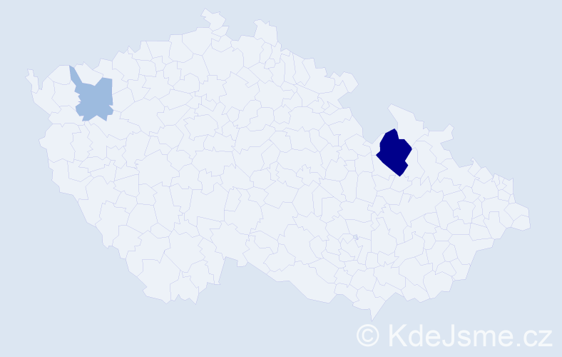 Příjmení: 'Tassotti', počet výskytů 5 v celé ČR