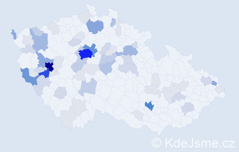 Příjmení: 'Rádl', počet výskytů 218 v celé ČR