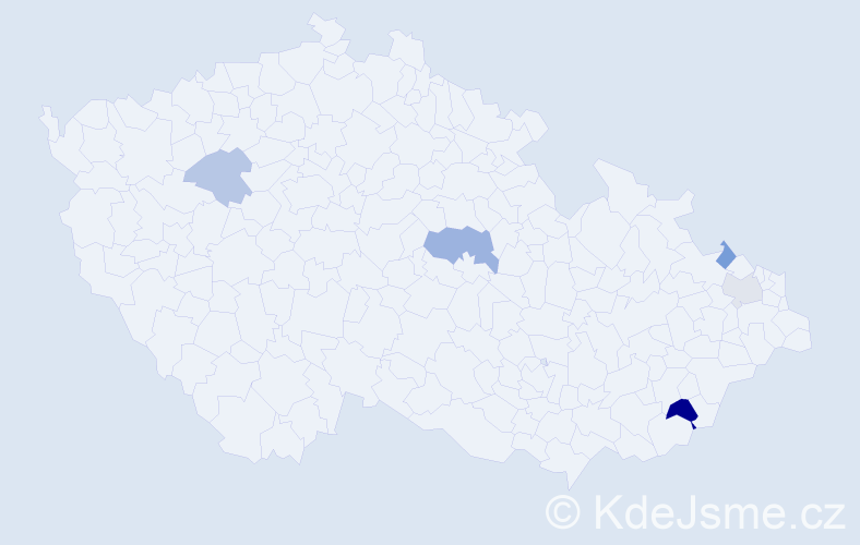Příjmení: 'Kalaba', počet výskytů 8 v celé ČR