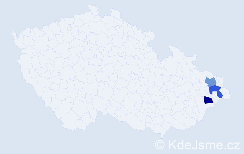 Příjmení: 'Balavajder', počet výskytů 9 v celé ČR