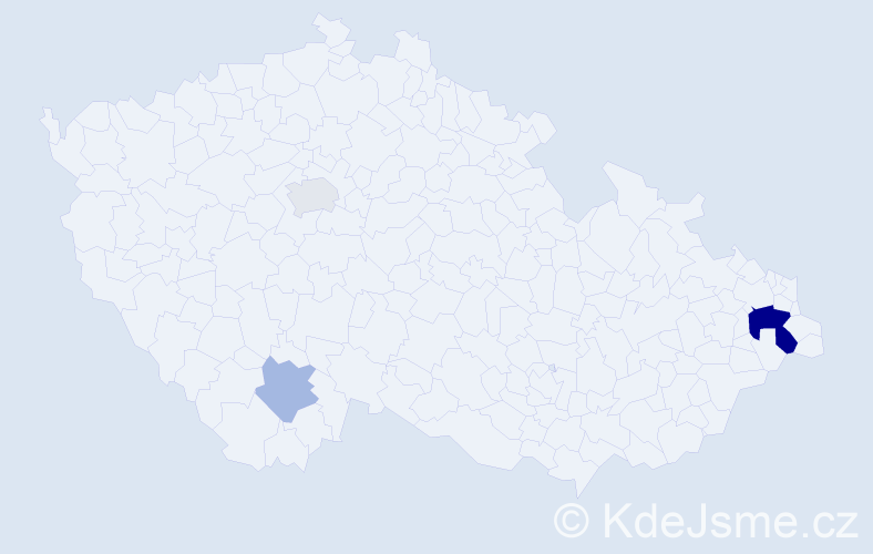 Příjmení: 'Trupková', počet výskytů 7 v celé ČR