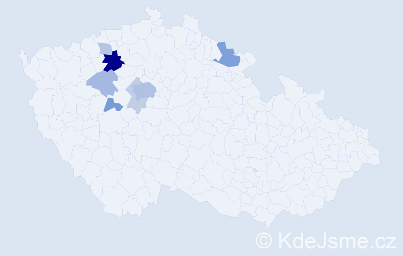 Příjmení: 'Lonk', počet výskytů 21 v celé ČR