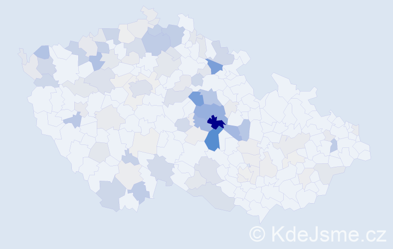Příjmení: 'Odvárka', počet výskytů 398 v celé ČR