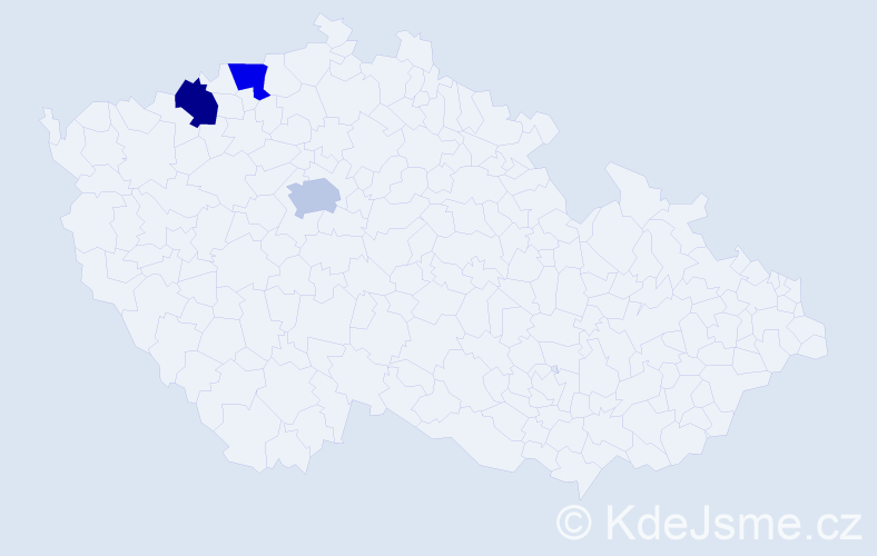 Příjmení: 'Ruf', počet výskytů 3 v celé ČR