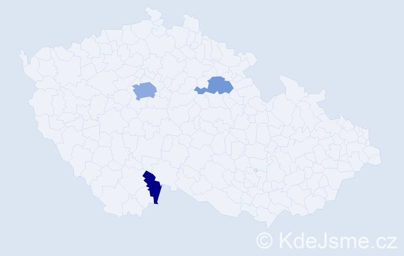 Příjmení: 'Baierlingová', počet výskytů 9 v celé ČR