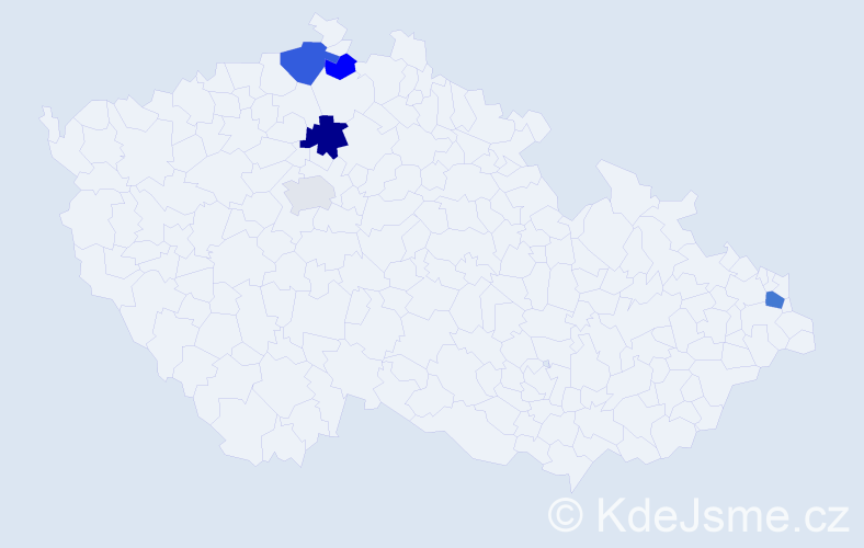 Příjmení: 'Bajak', počet výskytů 8 v celé ČR
