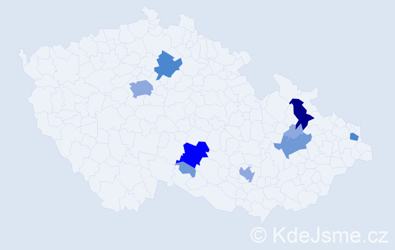 Příjmení: 'Lengsfeldová', počet výskytů 23 v celé ČR