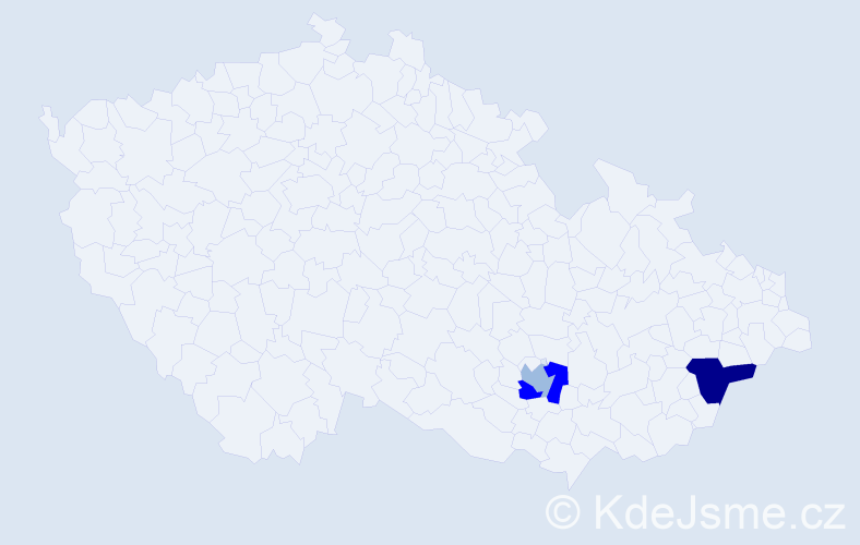 Příjmení: 'Piastková', počet výskytů 8 v celé ČR