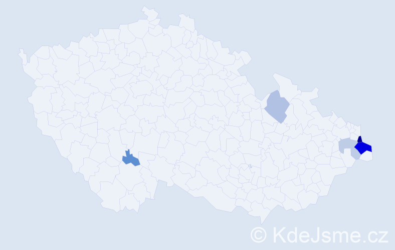 Příjmení: 'Krawiecová', počet výskytů 33 v celé ČR