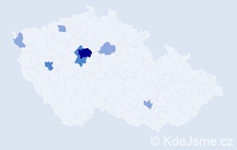 Příjmení: 'Bryk', počet výskytů 14 v celé ČR