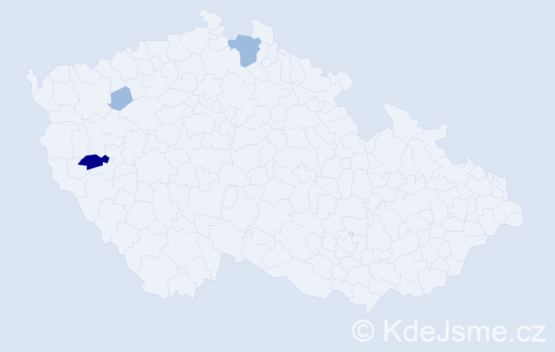Příjmení: 'Haslová', počet výskytů 6 v celé ČR