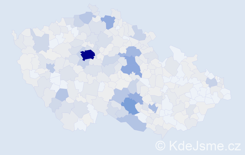 Příjmení: 'Trojanová', počet výskytů 2106 v celé ČR