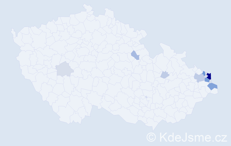 Příjmení: 'Szotková', počet výskytů 48 v celé ČR