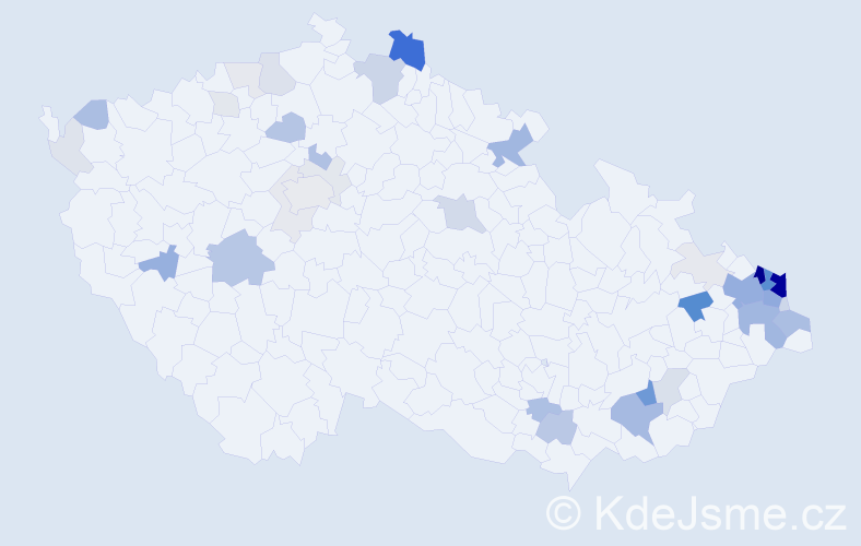 Příjmení: 'Mazurek', počet výskytů 164 v celé ČR