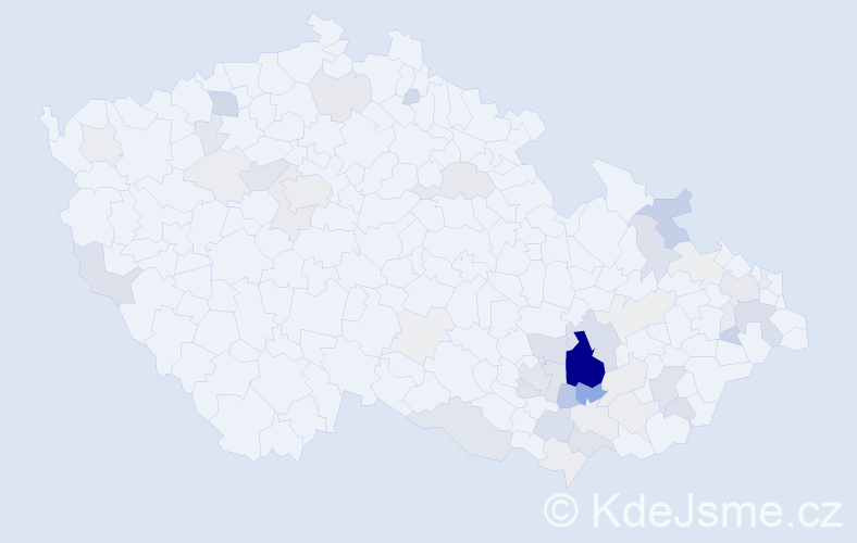 Příjmení: 'Luska', počet výskytů 165 v celé ČR