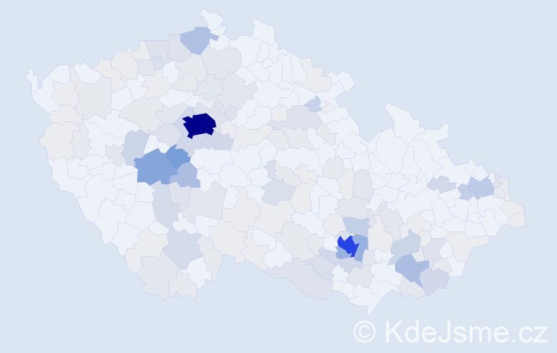 Příjmení: 'Mášová', počet výskytů 574 v celé ČR