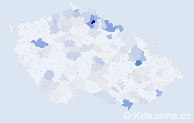 Příjmení: 'Hübner', počet výskytů 416 v celé ČR