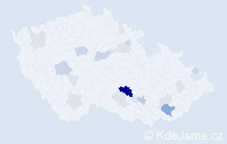 Příjmení: 'Pól', počet výskytů 57 v celé ČR