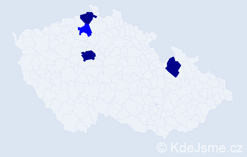 Příjmení: 'Tym', počet výskytů 7 v celé ČR