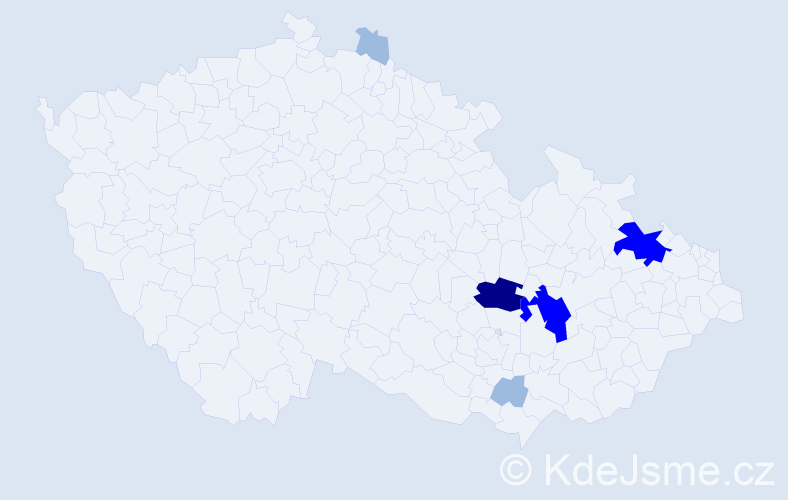 Příjmení: 'Zárychtová', počet výskytů 12 v celé ČR