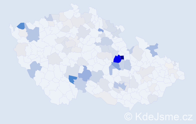 Příjmení: 'Pakosta', počet výskytů 277 v celé ČR