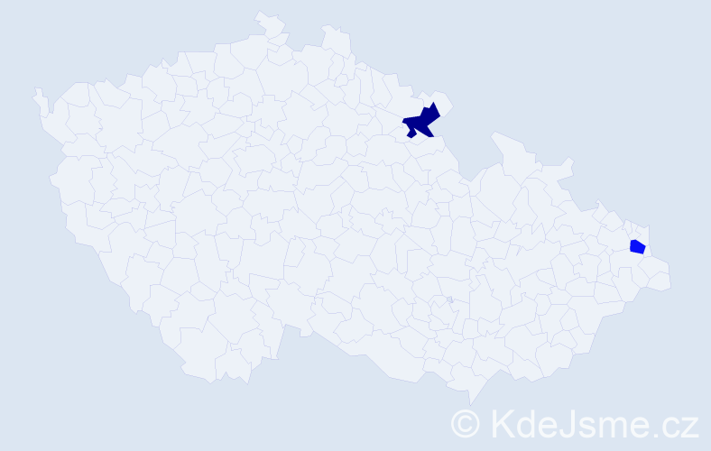 Příjmení: 'Kobelt', počet výskytů 2 v celé ČR