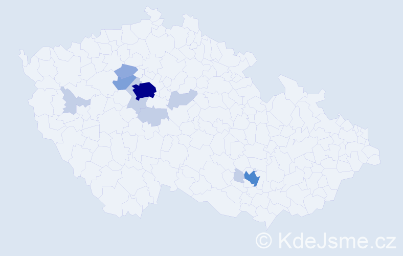 Příjmení: 'Kraicová', počet výskytů 26 v celé ČR
