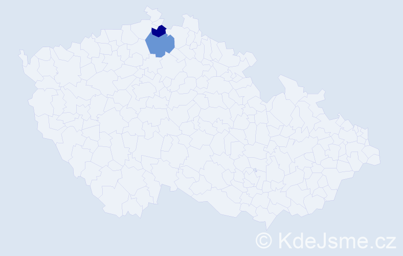 Příjmení: 'Křepeláková', počet výskytů 2 v celé ČR