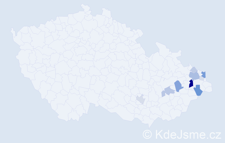 Příjmení: 'Syrková', počet výskytů 33 v celé ČR