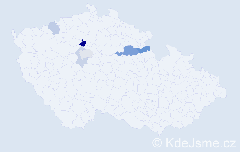 Příjmení: 'Ryntová', počet výskytů 14 v celé ČR