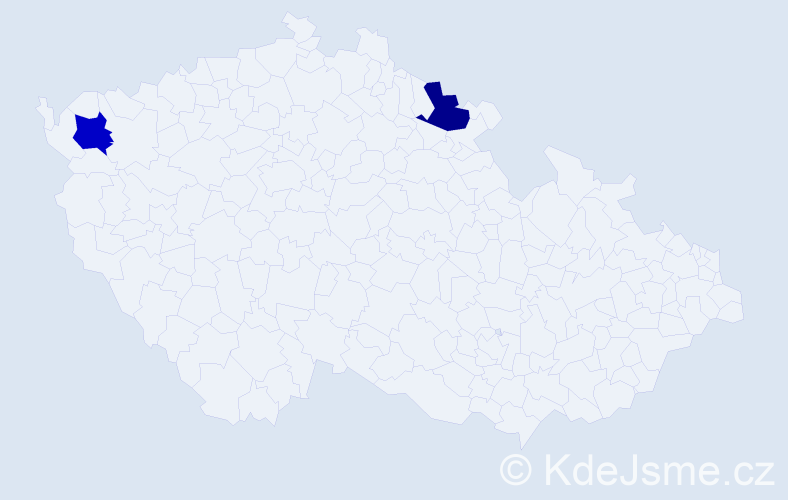 Příjmení: 'Baumgarten', počet výskytů 2 v celé ČR