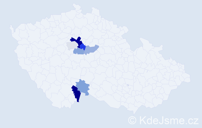 Příjmení: 'Masluk', počet výskytů 14 v celé ČR