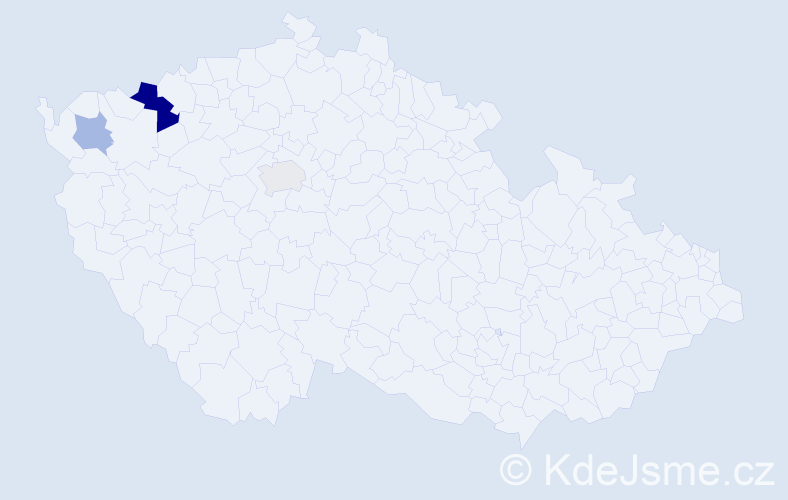 Příjmení: 'Arabadžiev', počet výskytů 6 v celé ČR