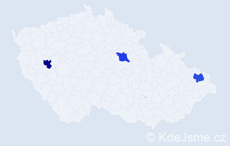 Příjmení: 'Horny', počet výskytů 5 v celé ČR