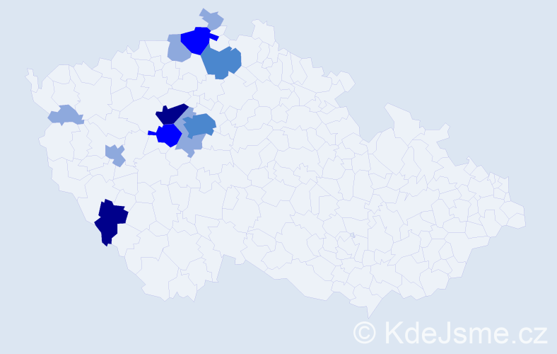 Příjmení: 'Rocheltová', počet výskytů 27 v celé ČR