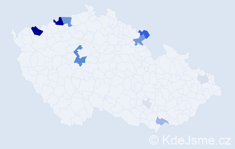 Příjmení: 'Šida', počet výskytů 20 v celé ČR