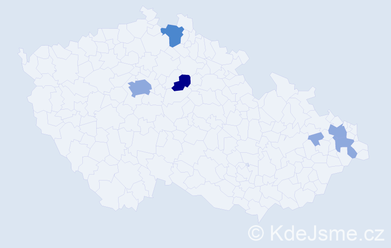 Příjmení: 'Paskovská', počet výskytů 11 v celé ČR