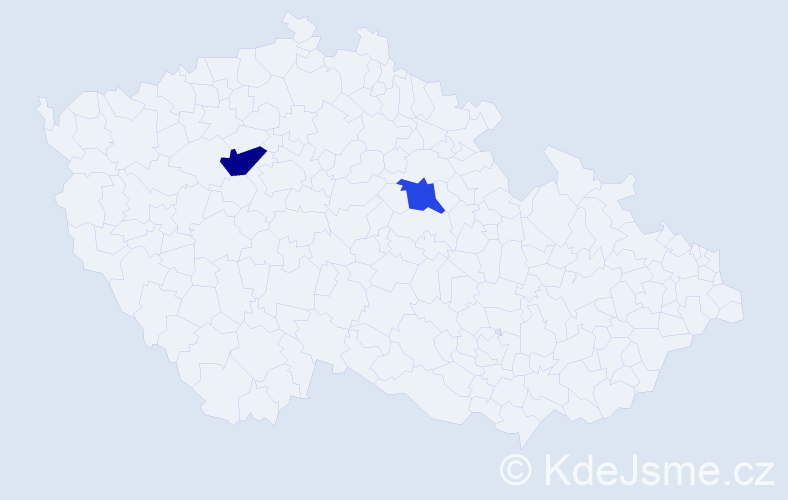 Příjmení: 'Padličová', počet výskytů 5 v celé ČR