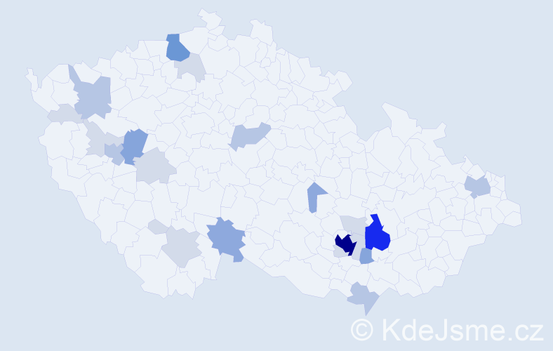 Příjmení: 'Kreutzer', počet výskytů 67 v celé ČR