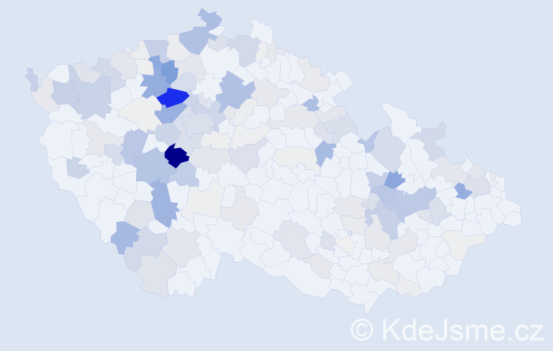 Příjmení: 'Dragoun', počet výskytů 622 v celé ČR